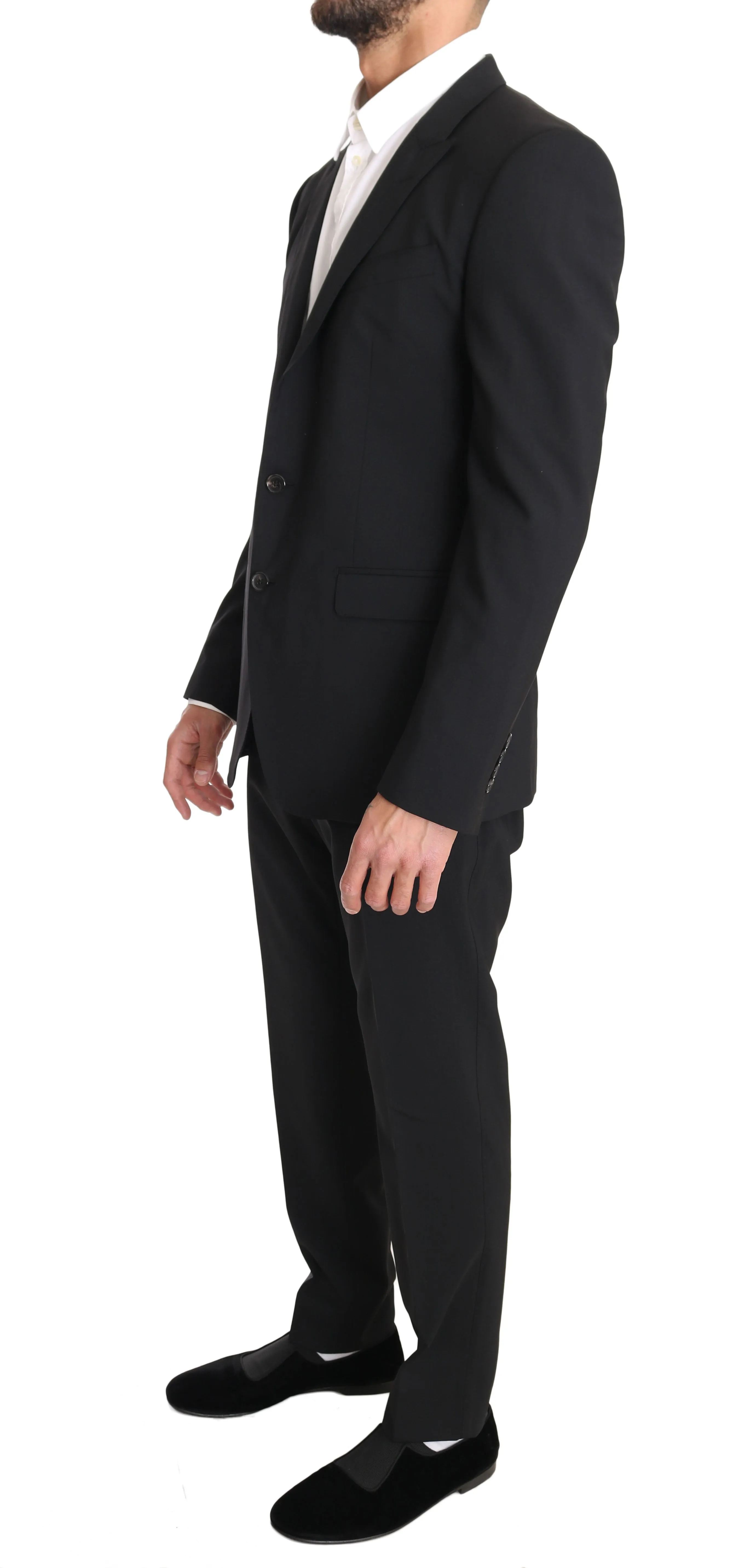 Black Wool MARTINI 2 Piece Stretch