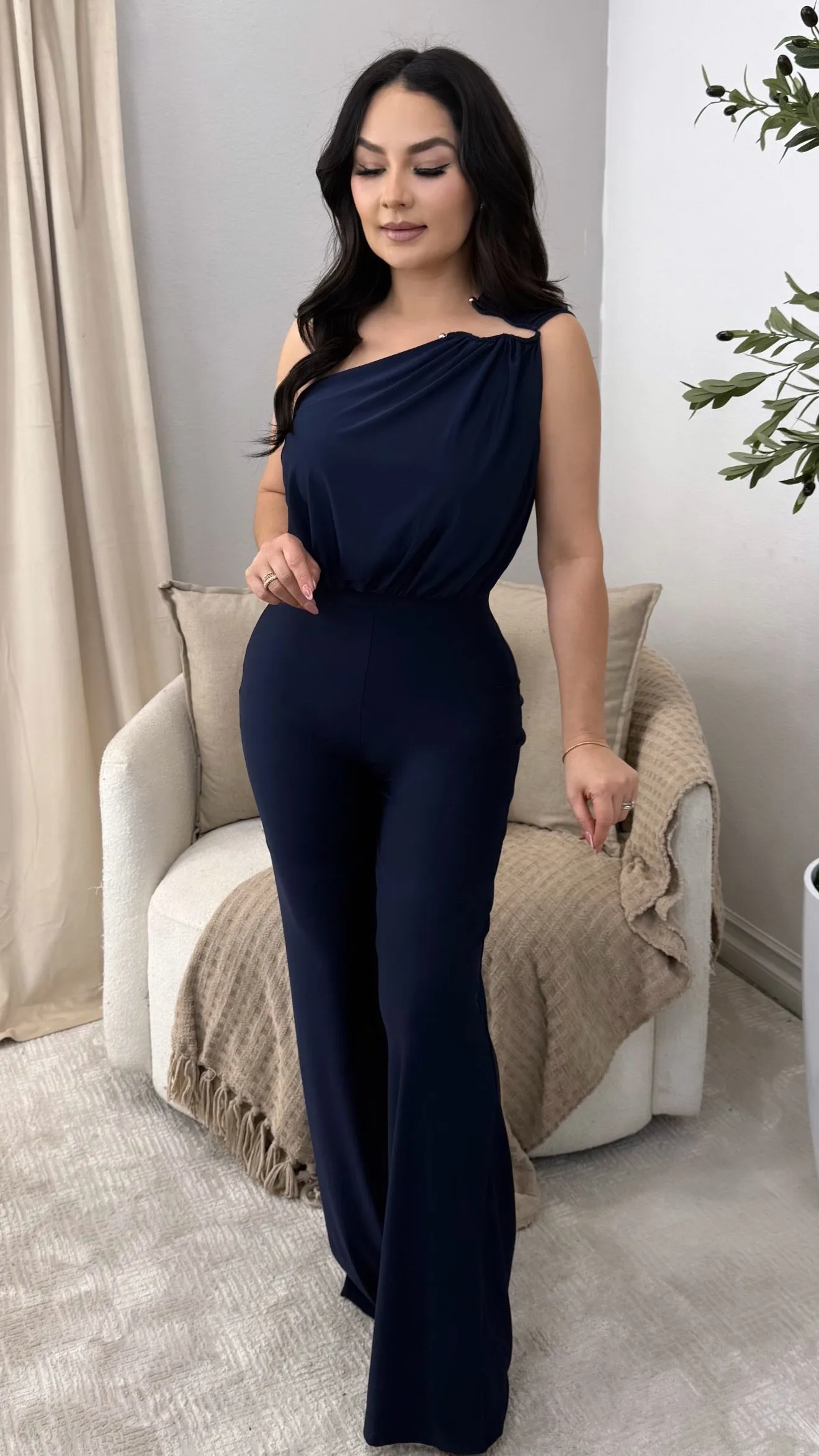 LUNA NAVY JUMPSUIT